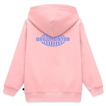 Grillmeister - Kinder Premium Organic Zip Hoodie - Rosa - Hinten - AI Model Kid Female (0cm)