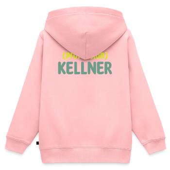 kellner - Kinder Premium Organic Zip Hoodie - Rosa - Hinten - AI Model Kid Female (0cm)