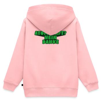 Atomkraft? Nein danke - Kinder Premium Organic Zip Hoodie - Rosa - Hinten - AI Model Kid Female (0cm)