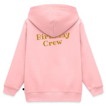 Birthday Crew  - Kinder Premium Organic Zip Hoodie - Rosa - Hinten - AI Model Kid Female (0cm)