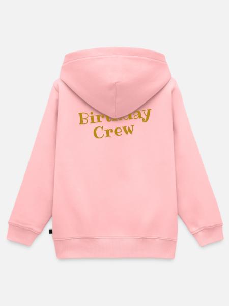 Birthday Crew - Kinder Premium Organic Zip Hoodie - Rosa