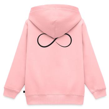 Minimalisme des lignes infinies - Sweat Premium à capuche zippé enfant bio - rose - Dos - AI Model Kid Female (0cm)