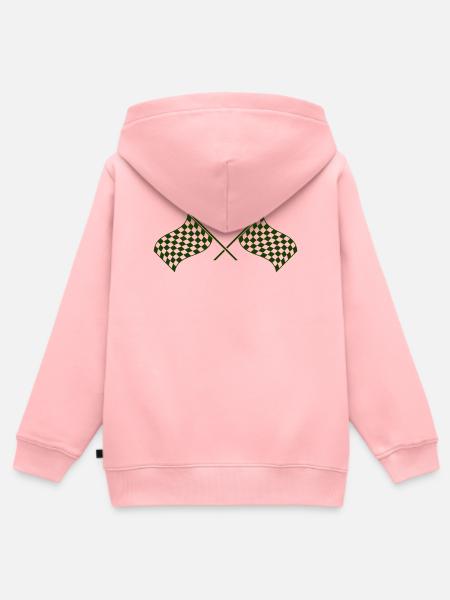 racing_flag - Kinder Premium Organic Zip Hoodie - Rosa