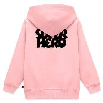 SUPERHERO - Sweat Premium à capuche zippé enfant bio - rose - Dos - AI Model Kid Female (0cm)