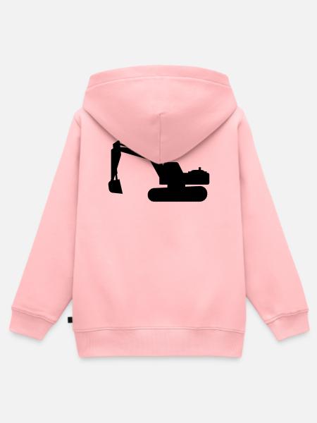 bagger sand arbeit beruf - Kinder Premium Organic Zip Hoodie - Rosa
