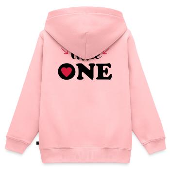 Baby Kind Geburtstag Geschenk Sprüche Little One - Kinder Premium Organic Zip Hoodie - Rosa - Hinten - AI Model Kid Female (0cm)