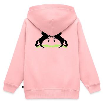 Horses - Kids Premium Organic Zip-up Hoodie - rose - Back - AI Model Kid Female (0cm)
