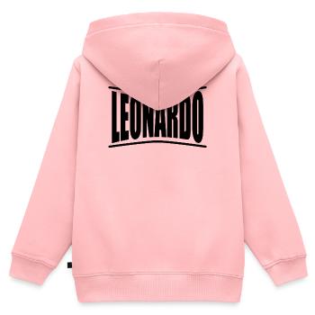 t-shirt name Leonardo t-shirt geschenkidee - Kinder Premium Organic Zip Hoodie - Rosa - Hinten - AI Model Kid Female (0cm)