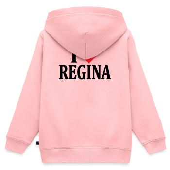 T-Shirt Ich liebe Regina T-Shirt Geschenkidee - Kinder Premium Organic Zip Hoodie - Rosa - Hinten - AI Model Kid Female (0cm)