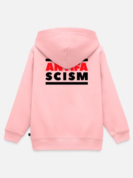 ANTIFA - Antifaschismus - Kinder Premium Organic Zip Hoodie - Rosa