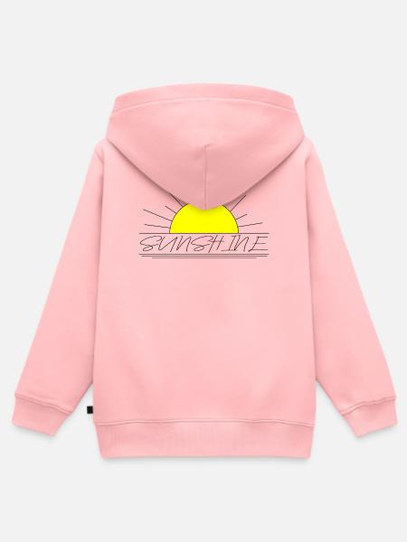 Sunshine - Kinder Premium Organic Zip Hoodie - Rosa
