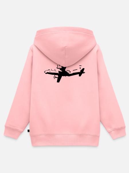Antonov 12 - Kinder Premium Organic Zip Hoodie - Rosa