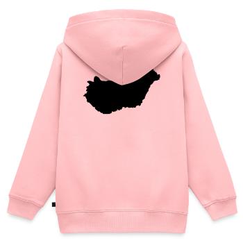 Ungarn Land - Kinder Premium Organic Zip Hoodie - Rosa - Hinten - AI Model Kid Female (0cm)