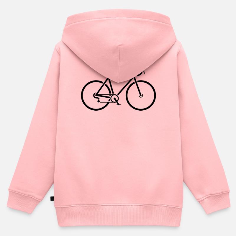 Coureur - Sweat Premium à capuche zippé enfant bio - rose
