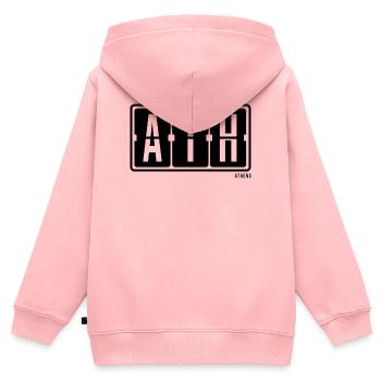 Athen ATH, City T-Shirtr Athens Souvenir - Kinder Premium Organic Zip Hoodie - Rosa - Hinten - AI Model Kid Female (0cm)