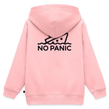 NO PANIC - Kinder Premium Organic Zip Hoodie - Rosa - Hinten - AI Model Kid Female (0cm)