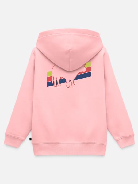Stier Retro - Look - Kinder Premium Organic Zip Hoodie - Rosa