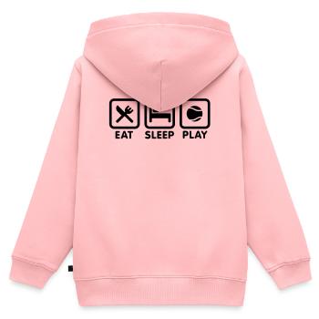 Eat Sleep Play Tennis - Kinder Premium Organic Zip Hoodie - Rosa - Hinten - AI Model Kid Female (0cm)