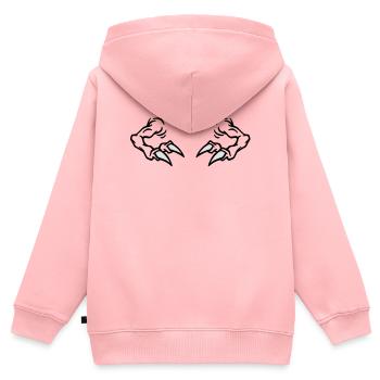 T-Rex Vorderbeine - Kinder Premium Organic Zip Hoodie - Rosa - Hinten - AI Model Kid Female (0cm)