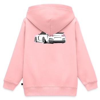 Idée cadeau du symbole du tuner GTR Racing - Sweat Premium à capuche zippé enfant bio - rose - Dos - AI Model Kid Female (0cm)