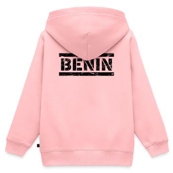 Bénin - Sweat Premium à capuche zippé enfant bio - rose - Dos - AI Model Kid Female (0cm)