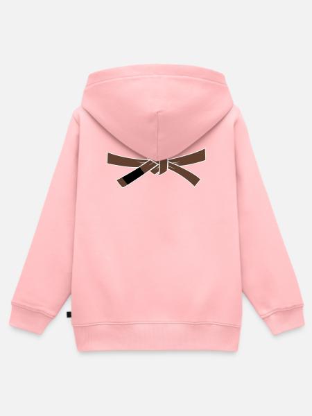 Brownbelt - Brown belt - Kids Premium Organic Zip-up Hoodie - rose