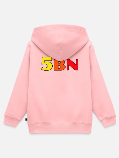 5BN Farbexplosion Blockbuchstaben - Kinder Premium Organic Zip Hoodie - Rosa