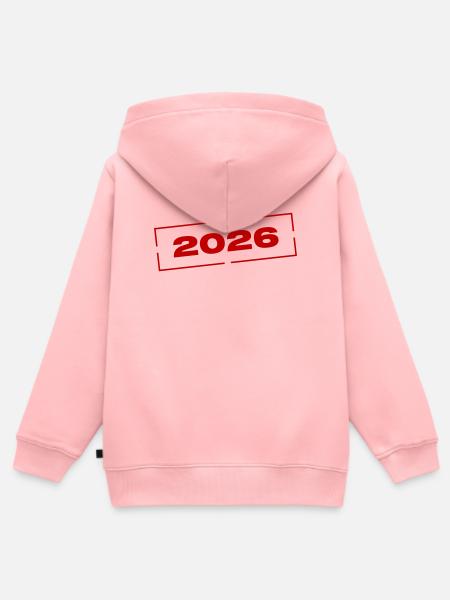 2026 Stempel - Kinder Premium Organic Zip Hoodie - Rosa