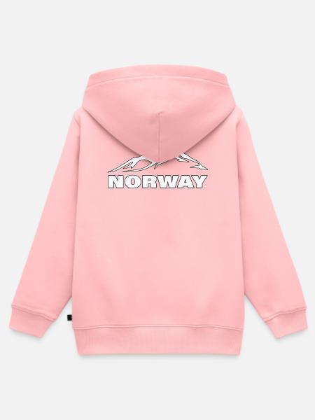 NORWAY - Kinder Premium Organic Zip Hoodie - Rosa