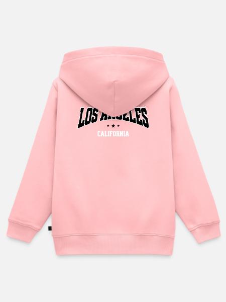 Los Angeles College Stil - Kinder Premium Organic Zip Hoodie - Rosa