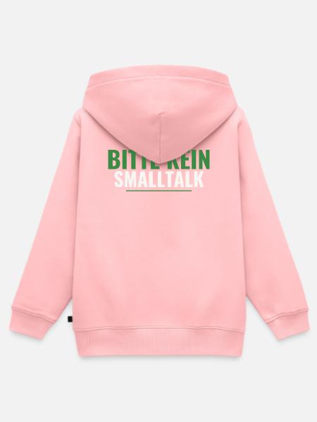 Bitte kein Smalltalk – Abschiedsgeschenk Shirt - Kinder Premium Organic Zip Hoodie - Rosa