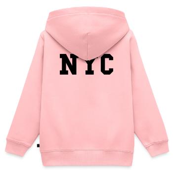 nyc by wam - Kinder Premium Organic Zip Hoodie - Rosa - Hinten - AI Model Kid Female (0cm)