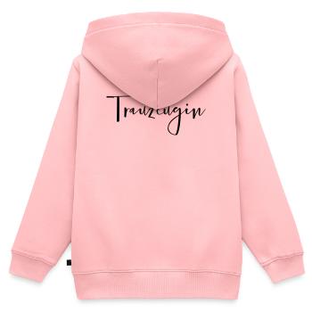 Trauzeugin Freundin Junggesellinnenabschied - Kinder Premium Organic Zip Hoodie - Rosa - Hinten - AI Model Kid Female (0cm)