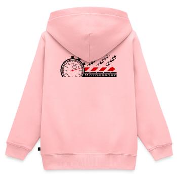 Motorsport Stoppuhr - Kinder Premium Organic Zip Hoodie - Rosa - Hinten - AI Model Kid Female (0cm)
