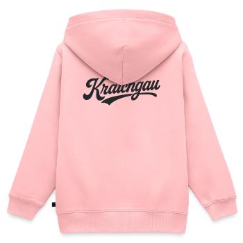 Kraichgau Region Schriftzug - Kinder Premium Organic Zip Hoodie - Rosa - Hinten - AI Model Kid Female (0cm)