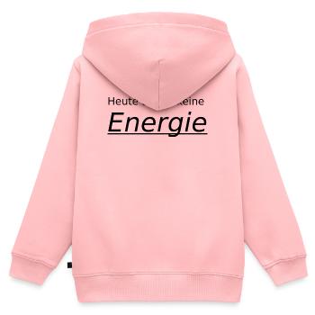 Malheureusement, pas d’énergie aujourd’hui - Sweat Premium à capuche zippé enfant bio - rose - Dos - AI Model Kid Female (0cm)