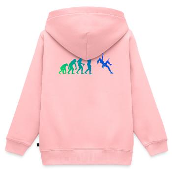 The mountaineers and climbers fit together - Kids Premium Organic Zip-up Hoodie - rose - Back - AI Model Kid Female (0cm)