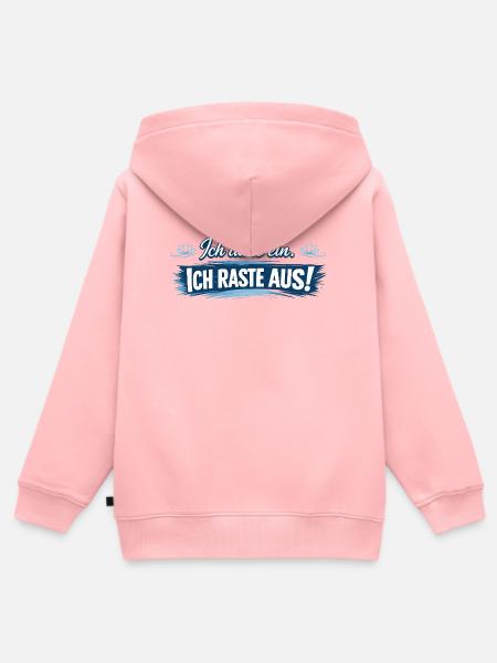 Ich atme ein. Ich raste aus! - Kinder Premium Organic Zip Hoodie - Rosa