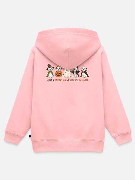 Dalmatiner-Halloween-Crew - Kinder Premium Organic Zip Hoodie - Rosa