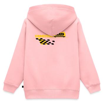 Taxifahrer - Kinder Premium Organic Zip Hoodie - Rosa - Hinten - AI Model Kid Female (0cm)
