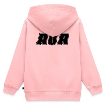 LOL - Kinder Premium Organic Zip Hoodie - Rosa - Hinten - AI Model Kid Female (0cm)