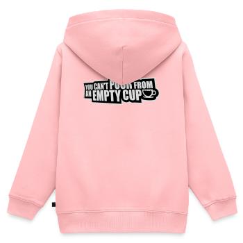 On ne peut pas verser dans un gobelet vide Soins personnels - Sweat Premium à capuche zippé enfant bio - rose - Dos - AI Model Kid Female (0cm)