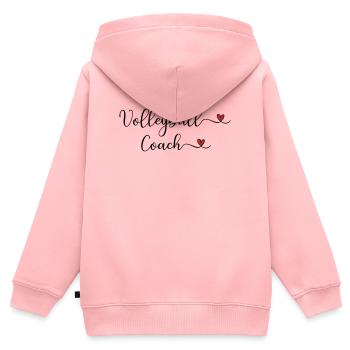 Volleyball-Trainer - Kinder Premium Organic Zip Hoodie - Rosa - Hinten - AI Model Kid Female (0cm)