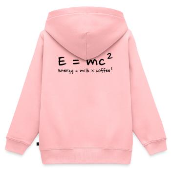 Kaffeeliebhaber Wissenschaftlicher Humor - Kinder Premium Organic Zip Hoodie - Rosa - Hinten - AI Model Kid Female (0cm)