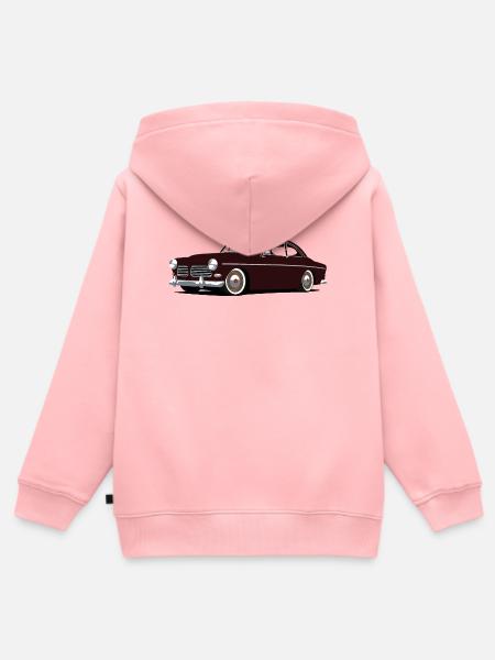 120er Serie Single Custom - Kinder Premium Organic Zip Hoodie - Rosa