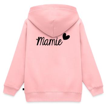 MAMIE - Sweat Premium à capuche zippé enfant bio - rose - Dos - AI Model Kid Female (0cm)