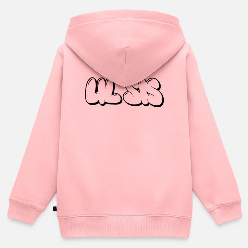 LIL SIS - Sweat Premium à capuche zippé enfant bio - rose