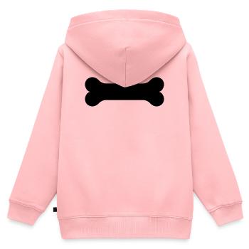 Os de chien - Sweat Premium à capuche zippé enfant bio - rose - Dos - AI Model Kid Female (0cm)