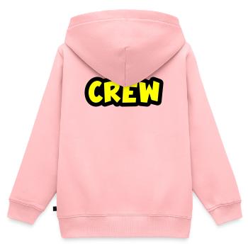 équipage - Sweat Premium à capuche zippé enfant bio - rose - Dos - AI Model Kid Female (0cm)