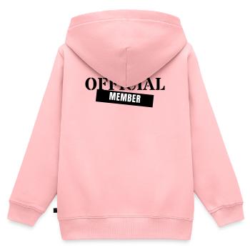 Official Member - Crew Team Club Mitglied Event - Kinder Premium Organic Zip Hoodie - Rosa - Hinten - AI Model Kid Female (0cm)